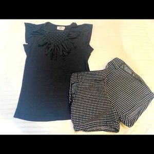 Mini Molly Crochet accent top & checkered short
